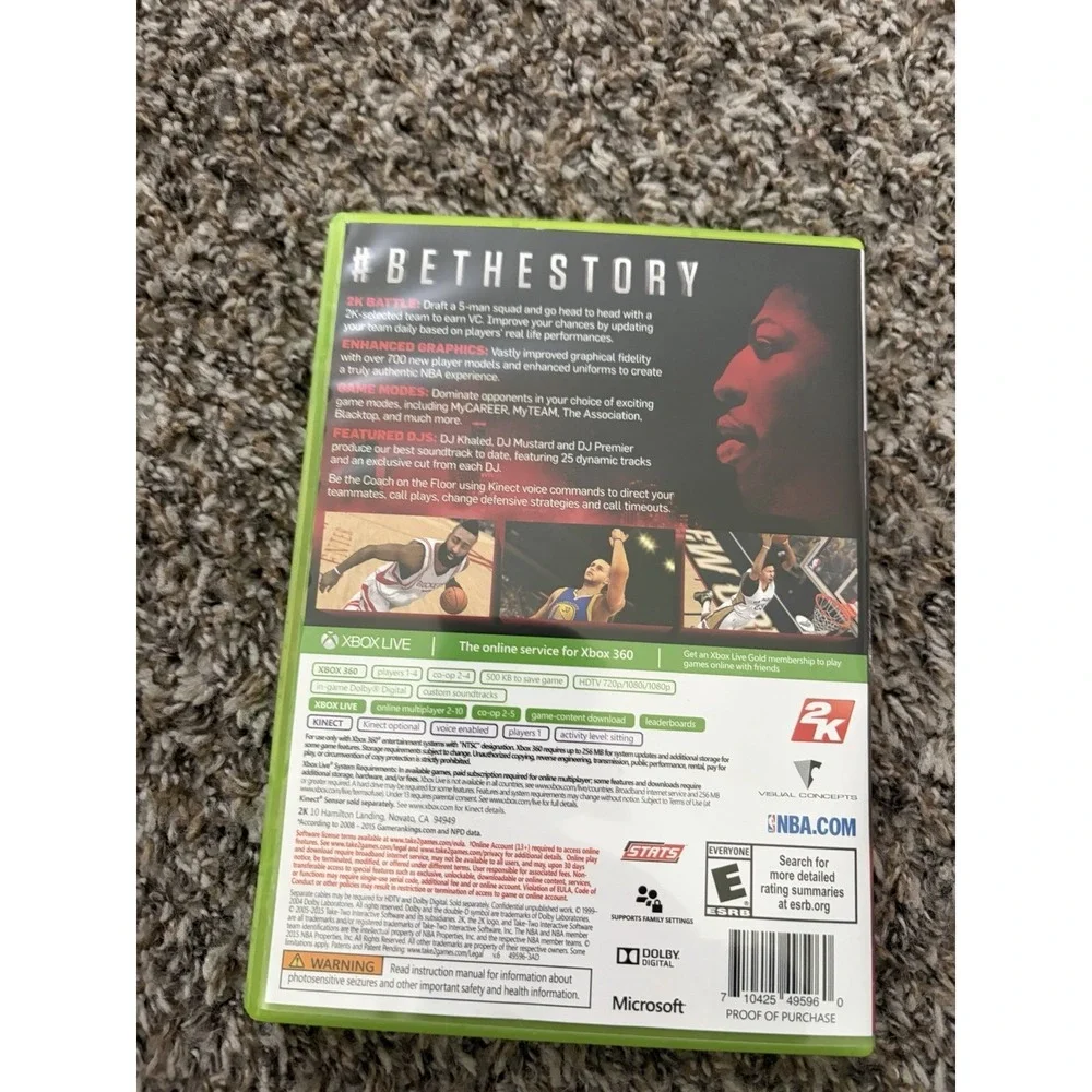 NBA 2K16‎ (Microsoft Xbox 360, 2015) Basketball Video Game Anthony Davis Cover